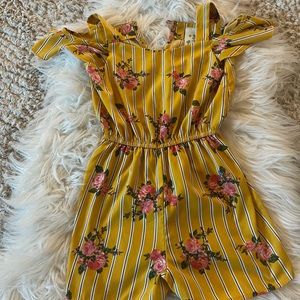 Girls flowered romper
